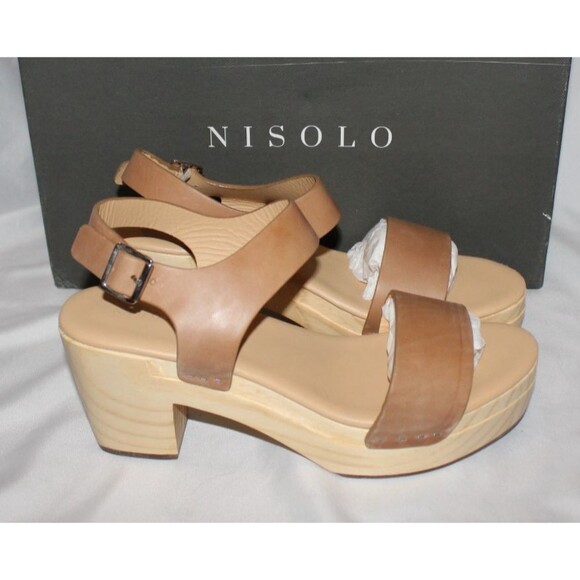 Nisolo Woven Women's All Day Open Toe Clog Sandal US 10 NIB $170 ALMOND - Picture 2 of 7